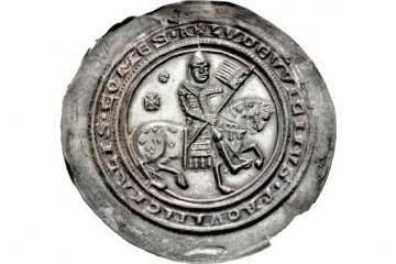 Ludwig III. (Thüringen) (1172–1190), Landgraf von Thüringen, Reiterbrakteat um 1180, Münzstätte Gotha oder Eisenach